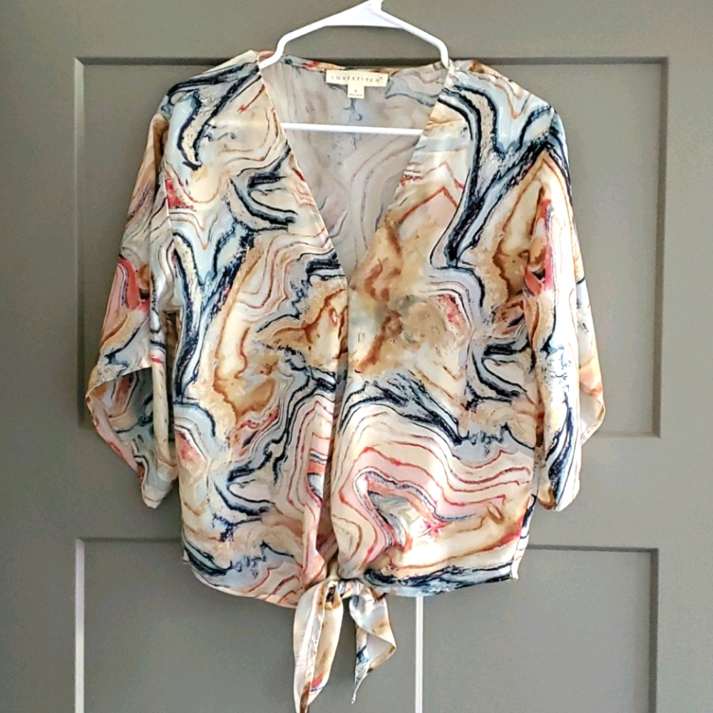 Lovetich tie blouse